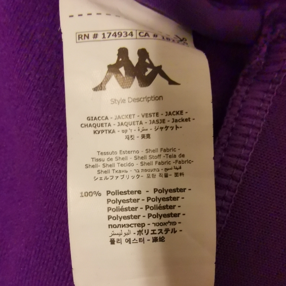 💎Rare Kappa Banda Anniston Jacket Purple S - Picture 11 of 12
